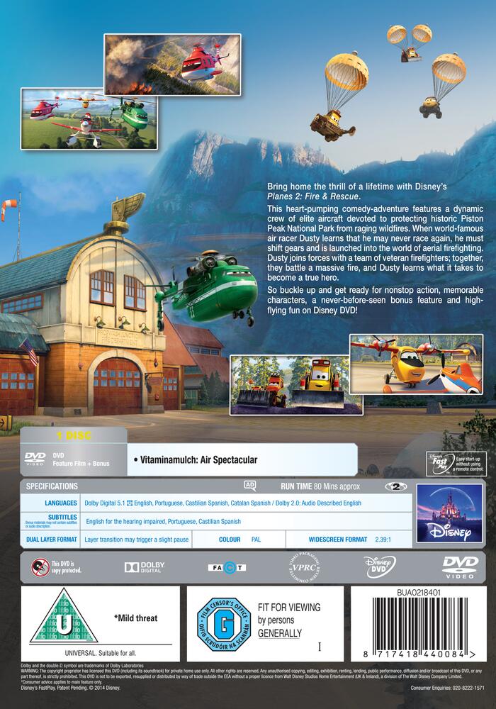 Planes 2 - Fire & Rescue DVD