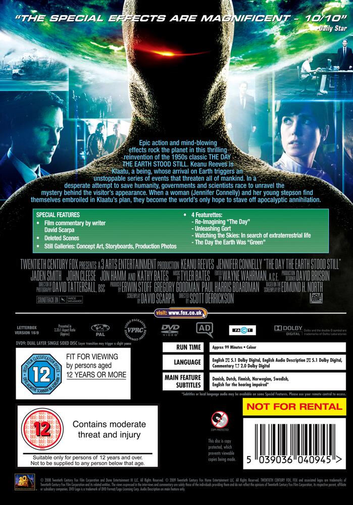 The Day The Earth Stood Still - (2008) DVD