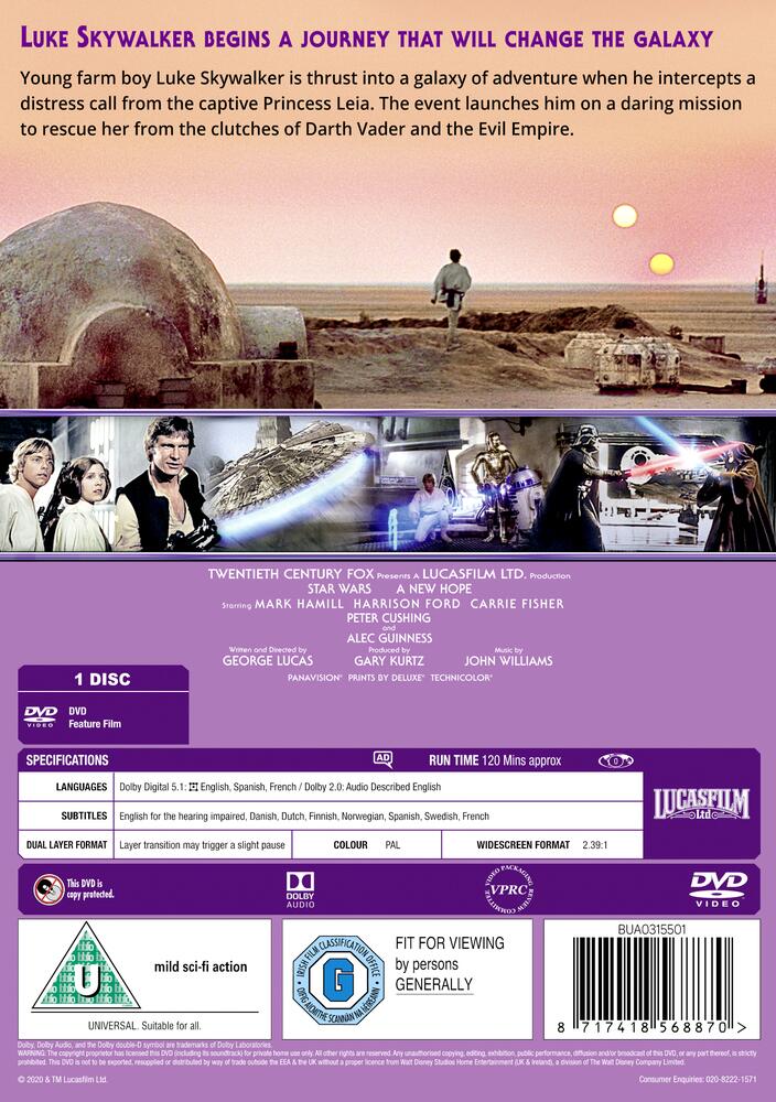 Star Wars - A New Hope DVD