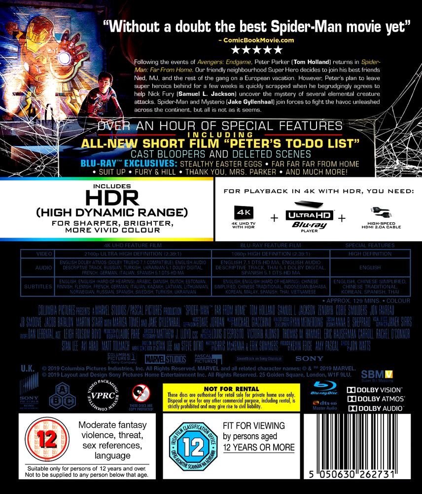 Spider-Man - Far From Home 4K Ultra HD + Blu-Ray