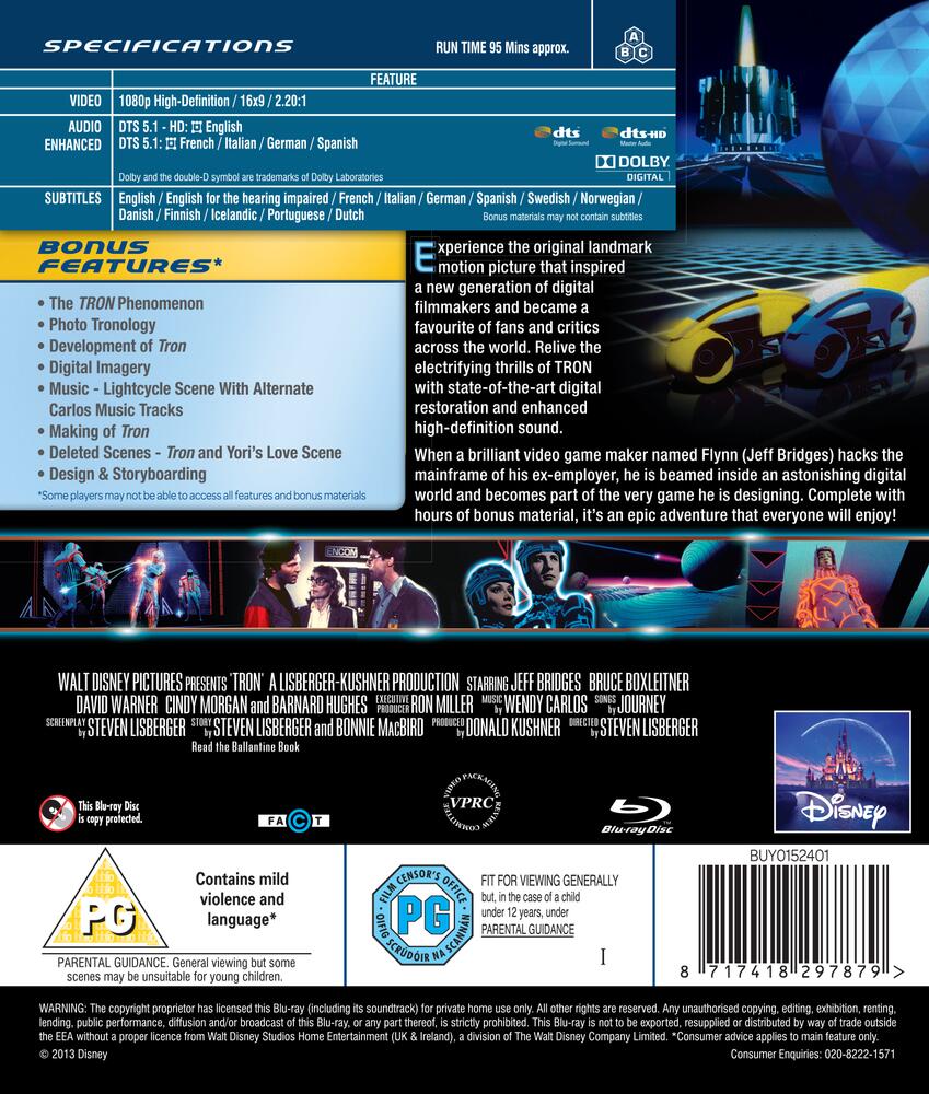 Tron (Original) Blu-Ray