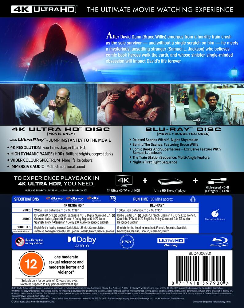 Unbreakable 4K Ultra HD + Blu-Ray