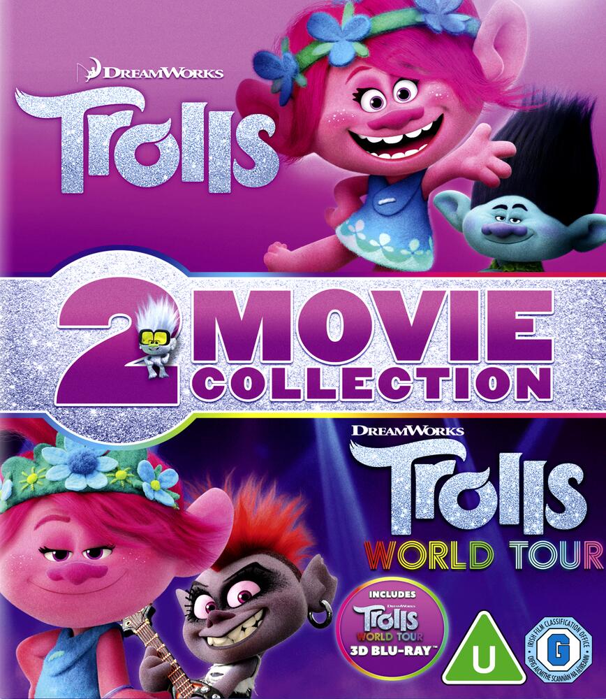 Trolls / Trolls World Tour 2D + 3D Blu-Ray