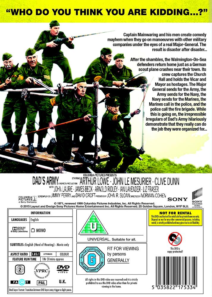 Dads Army - The Movie DVD