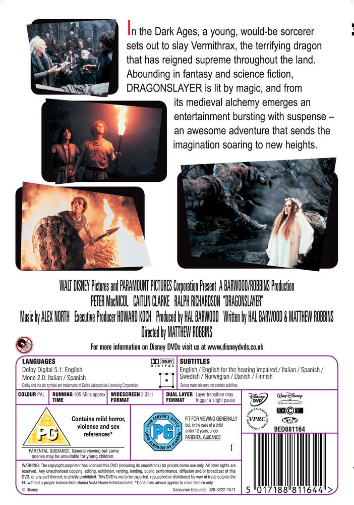 Dragonslayer DVD