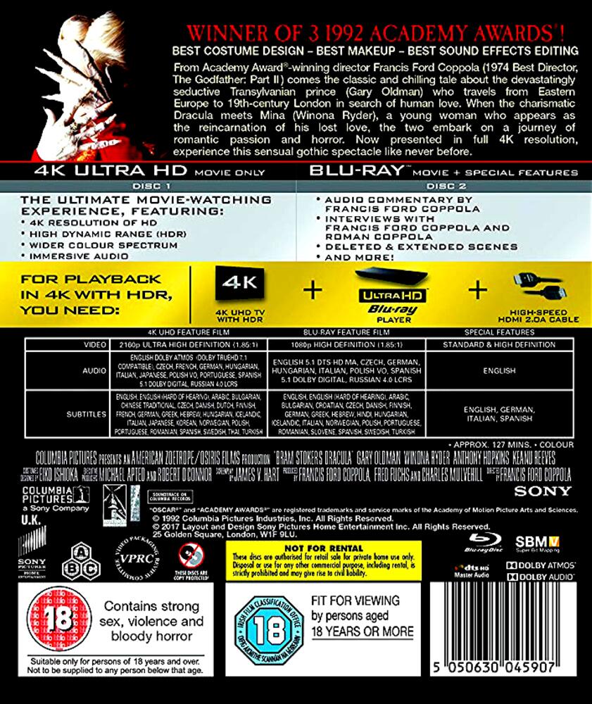 Bram Stokers - Dracula 4K Ultra HD