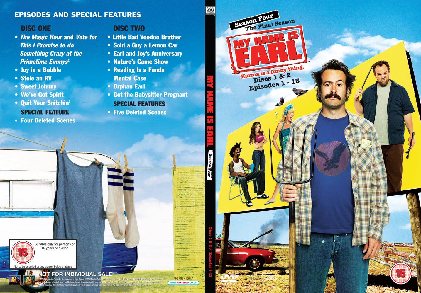 My Name Is Earl Seasons 1 to 4 Complete Collection DVD