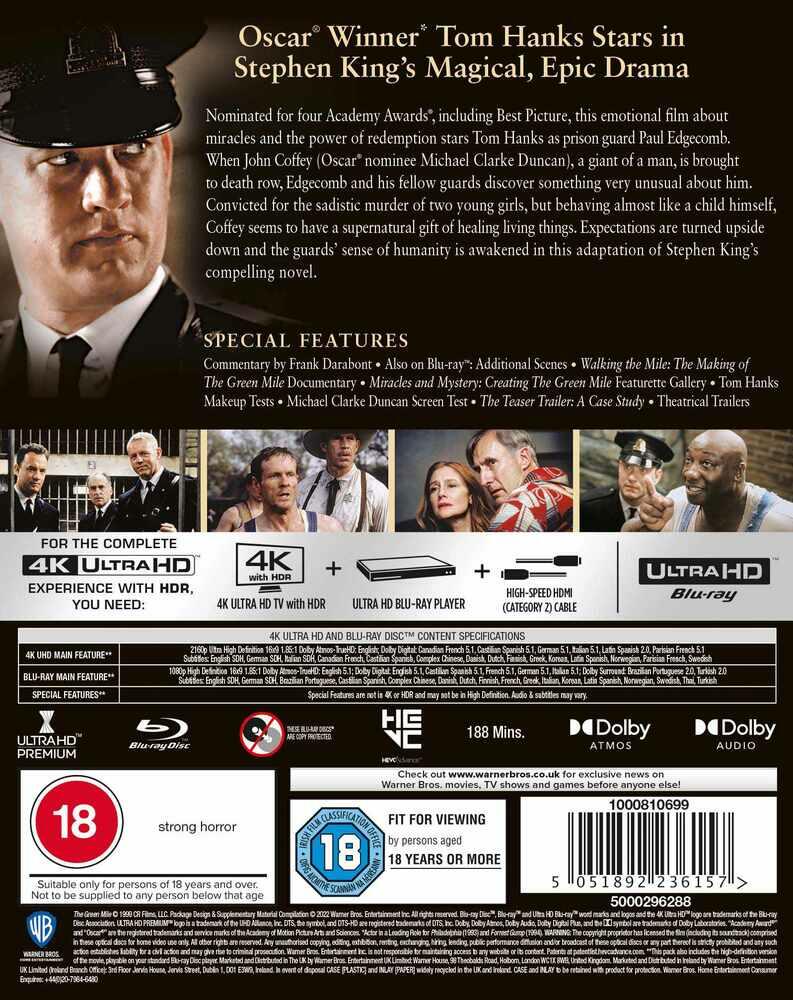 The Green Mile 4K Ultra HD + Blu-Ray