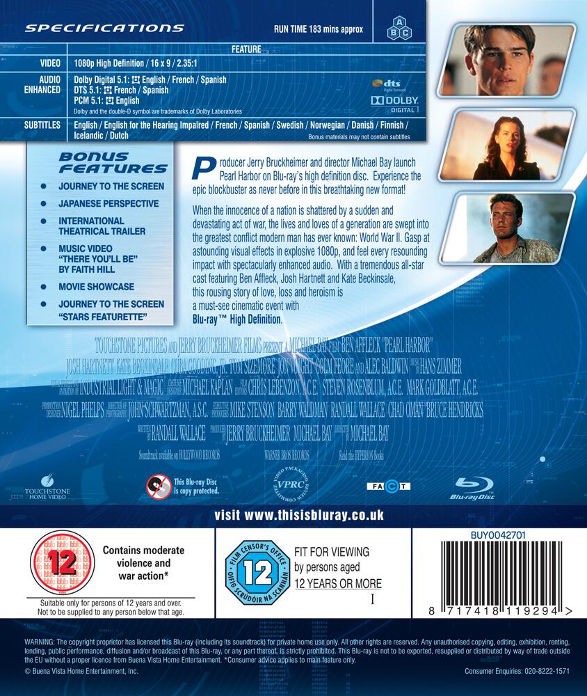 Pearl Harbor Blu-Ray