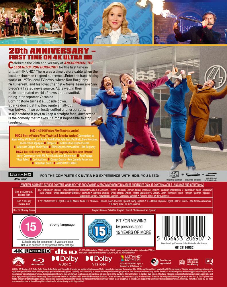 Anchorman - The Legend Of Ron Burgundy Limited Collectors Edition 4K Ultra HD + Blu-Ray