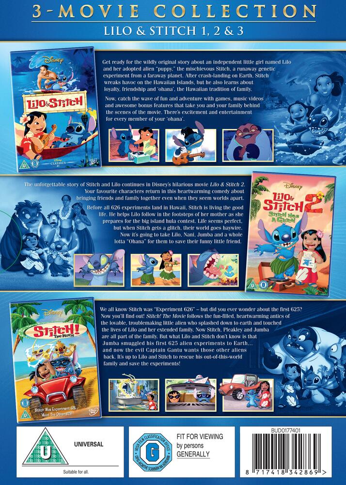 Lilo & Stitch / Lilo & Stitch 2 - Stitch Has A Glitch / Stitch! The Movie DVD