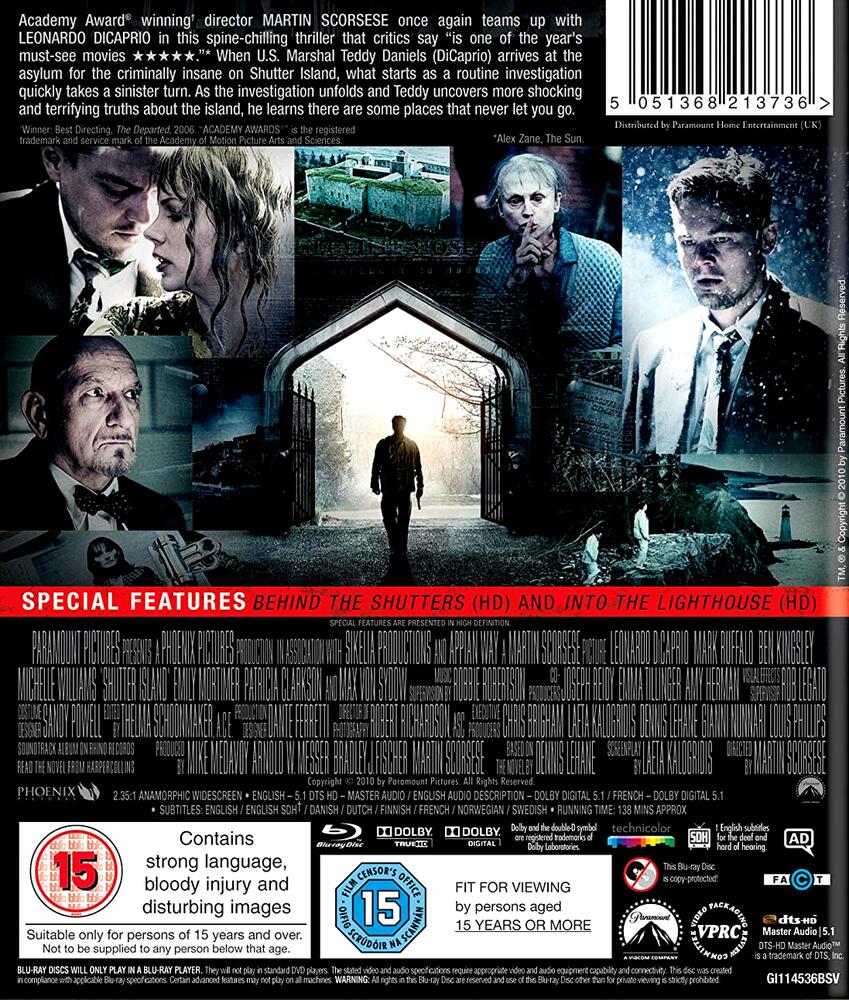 Shutter Island Blu-Ray