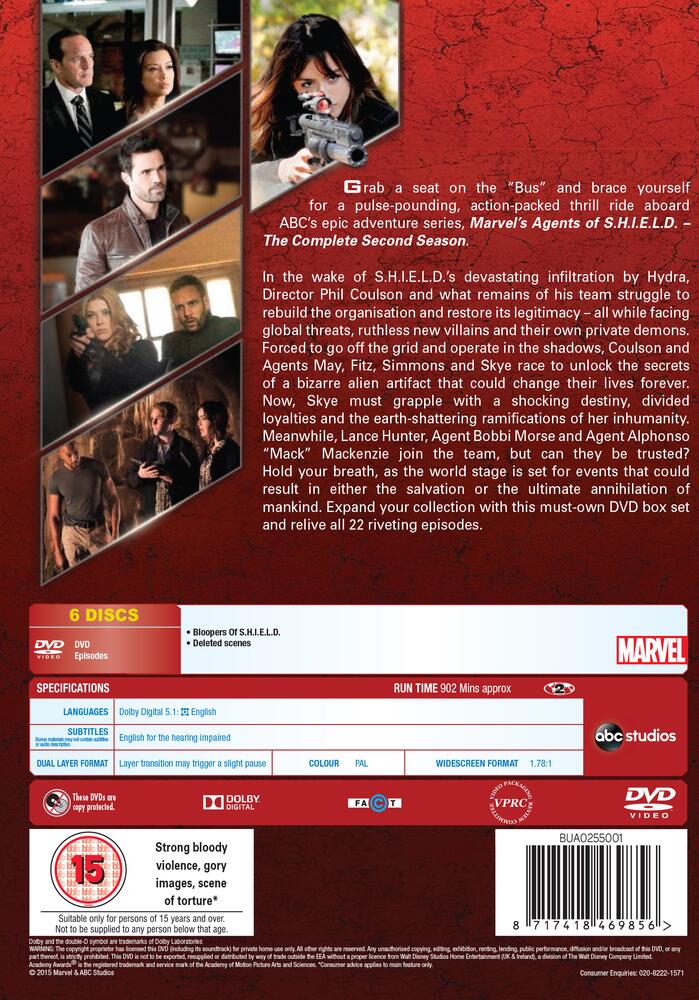 Marvels Agents Of S.H.I.E.L.D Season 2 DVD