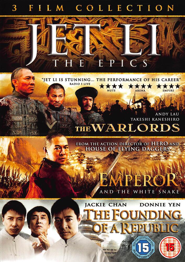 Jet Li - The Warlords / Emporer And The White Snake / The Founding Of A Republic DVD