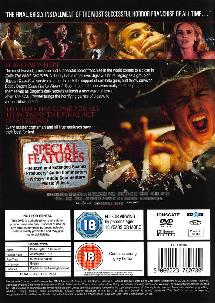 Saw 7 The Final Chapter - Extreme Edition