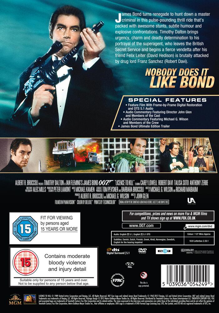 007 Bond - Licence To Kill DVD