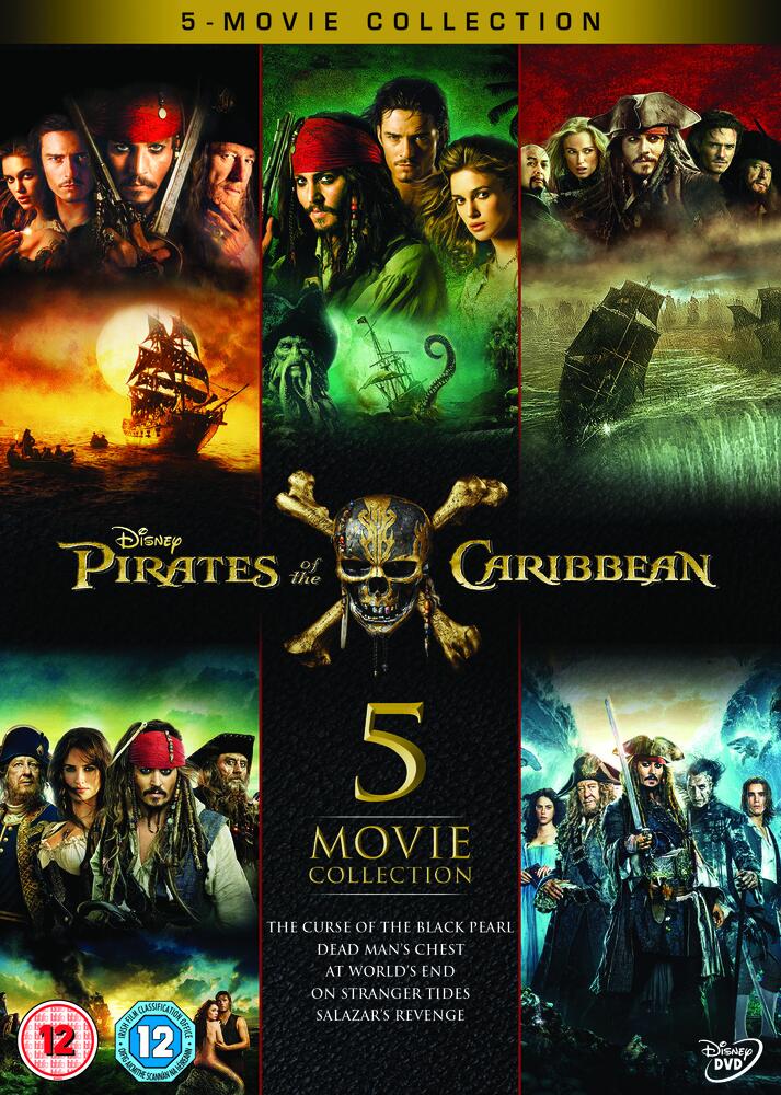 Pirates Of The Caribbean - 1 to 5 Movie Collection DVD