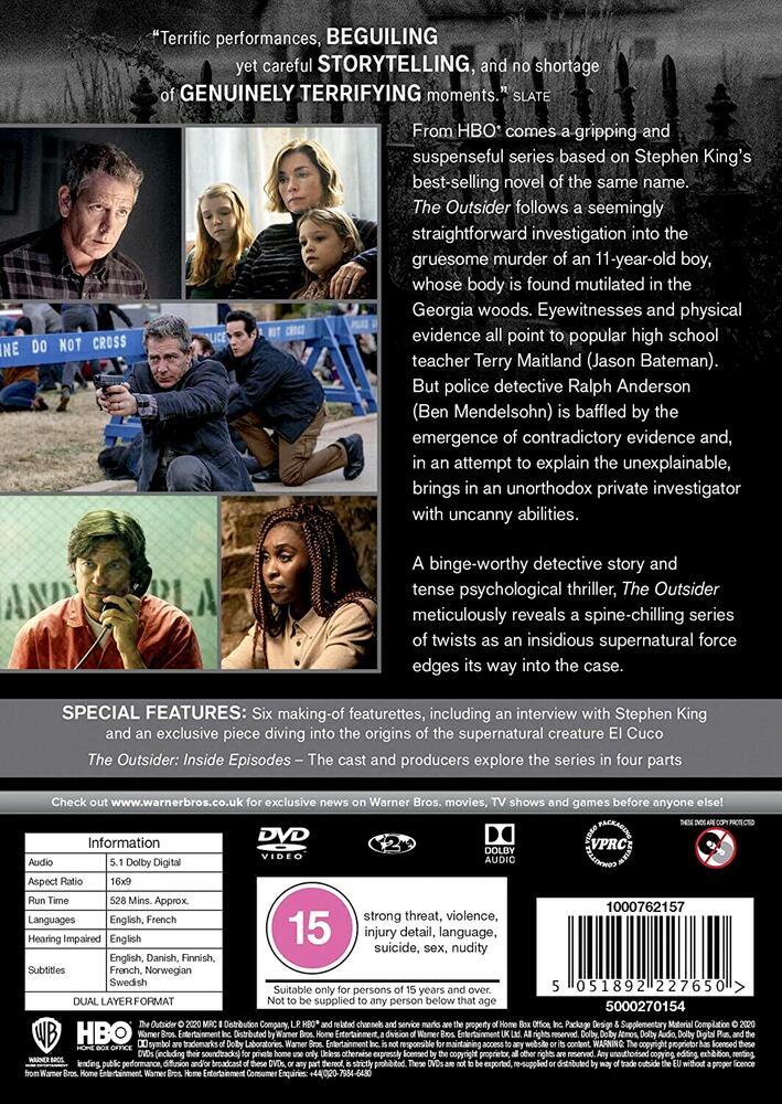 Stephen King - The Outsider Season 1 DVD