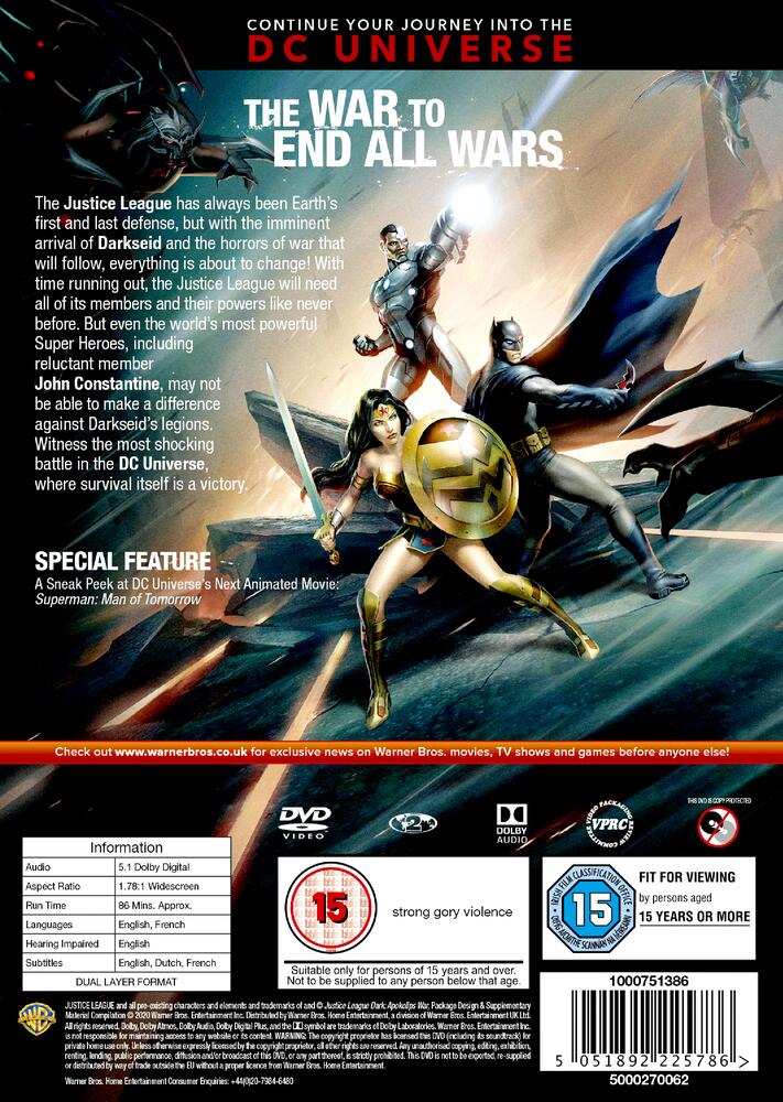 DC Justice League Dark - Apokalips War DVD