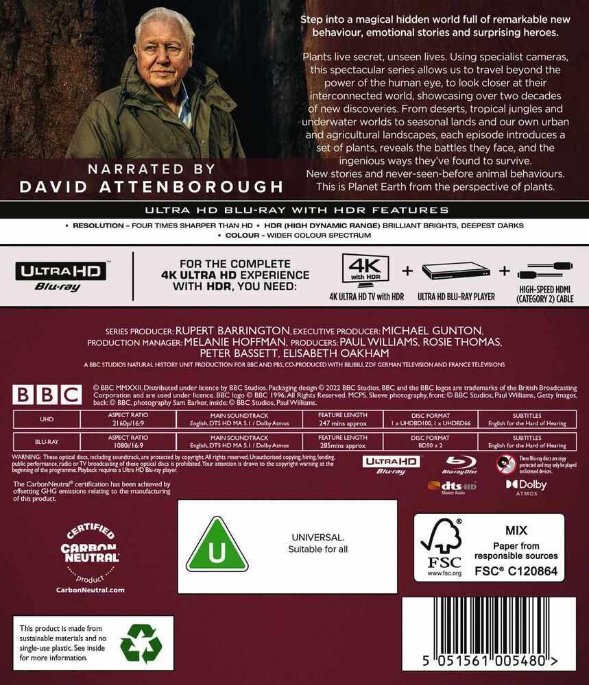 David Attenborough - The Green Planet 4K Ultra HD + Blu-Ray