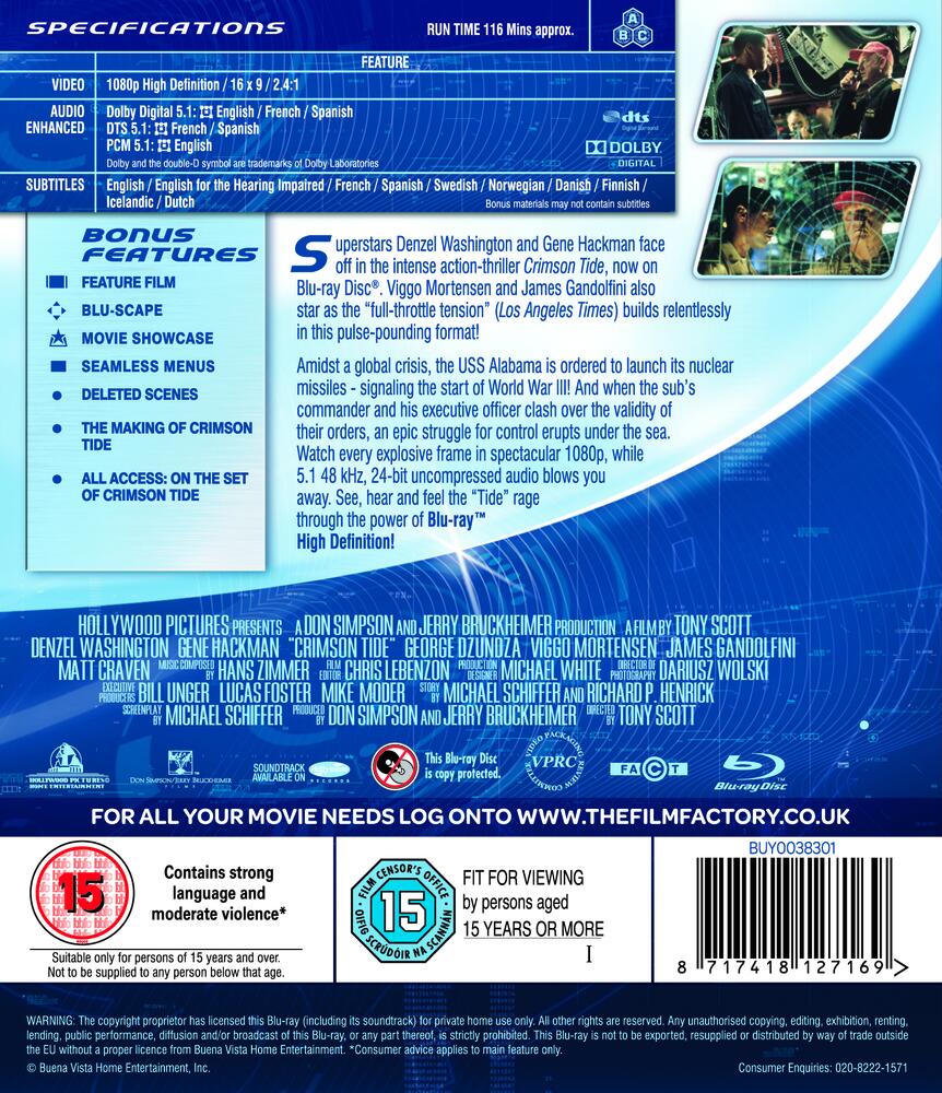 Crimson Tide Blu-Ray