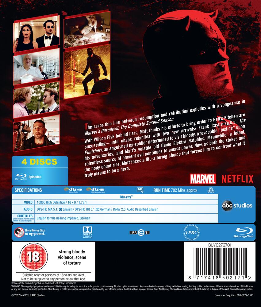 Daredevil Season 2 Blu-Ray