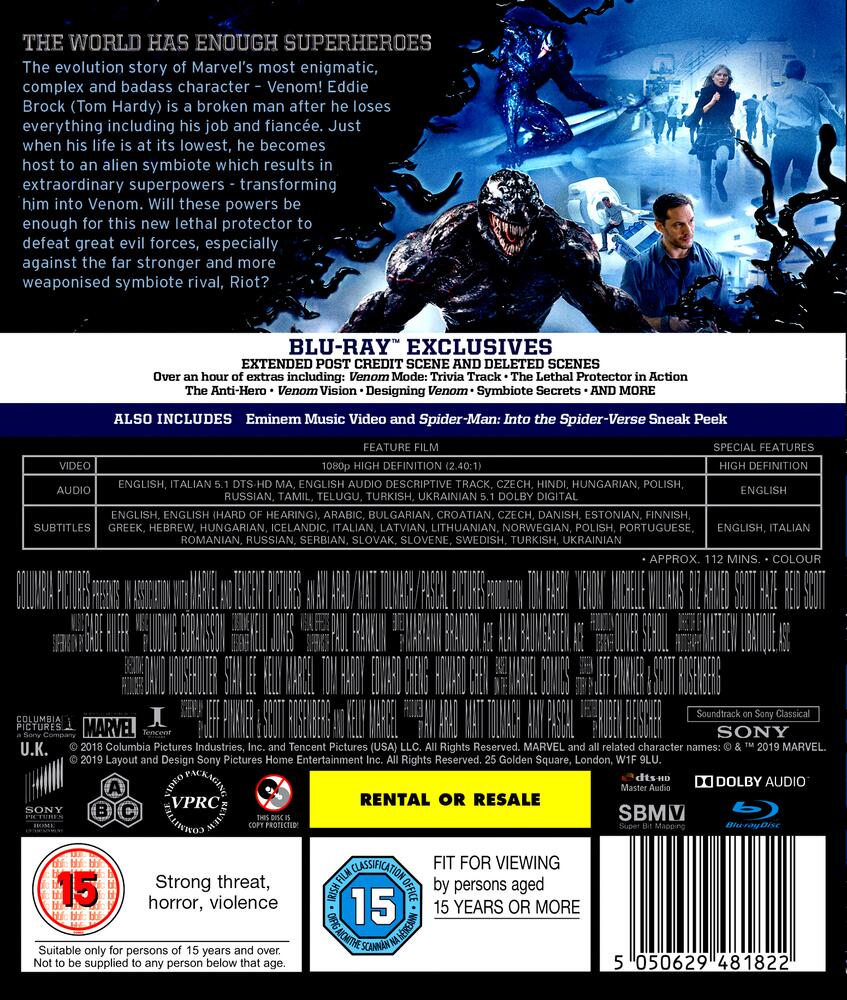 Venom Blu-Ray
