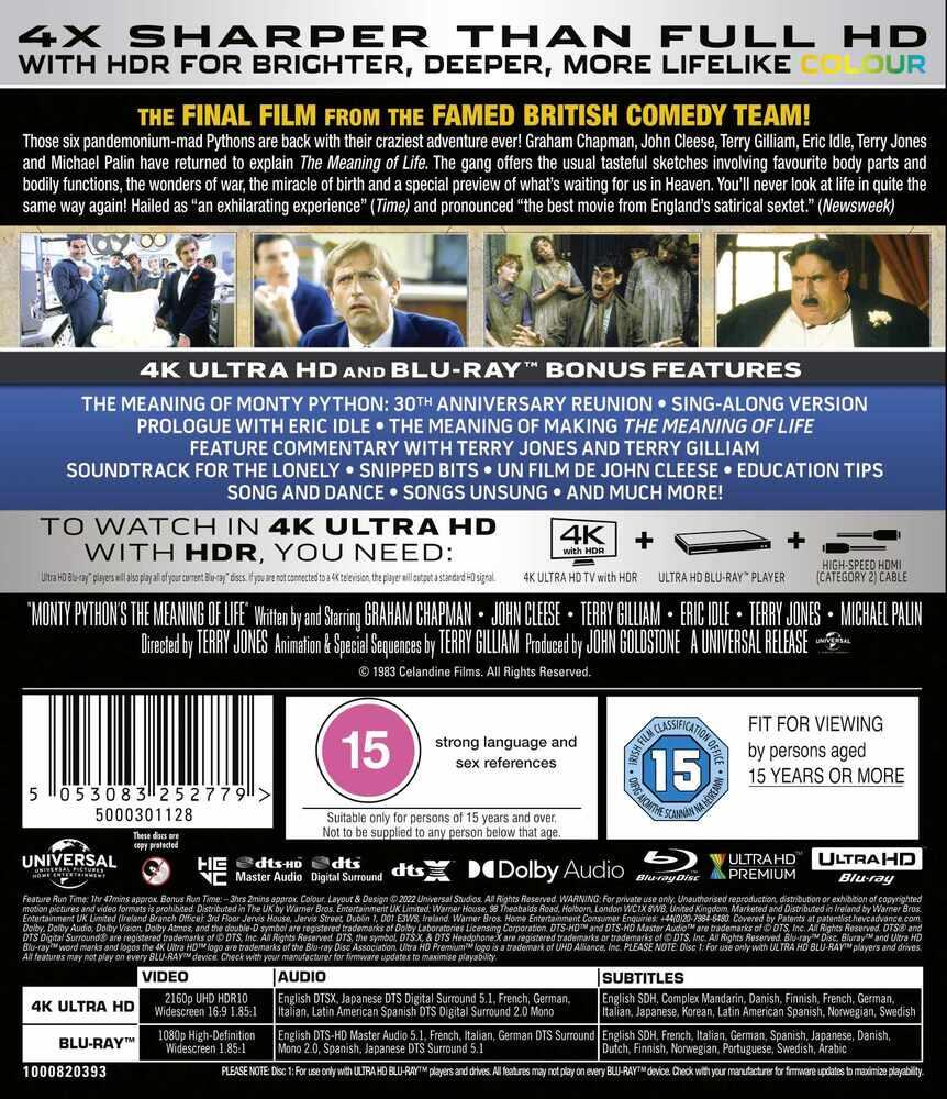 Monty Pythons The Meaning Of Life 4K Ultra HD + Blu-Ray