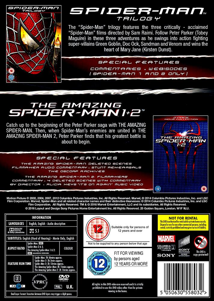 Spider-Man Movie Collection (5 Films) DVD