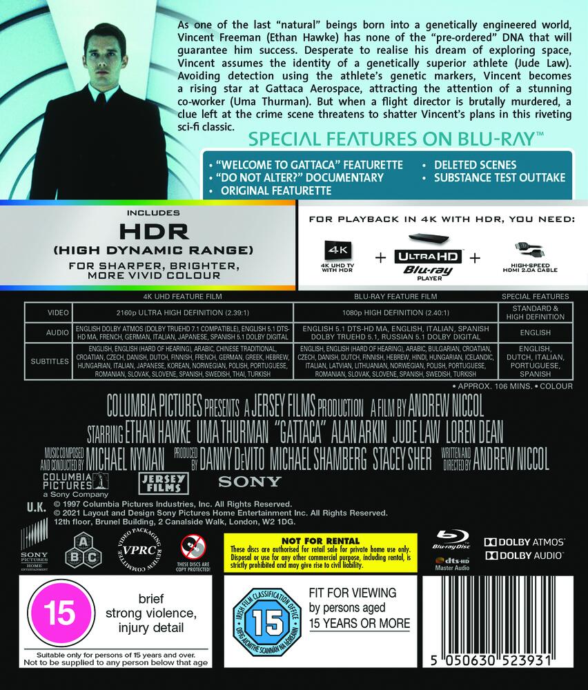 Gattaca 4K Ultra HD + Blu-Ray