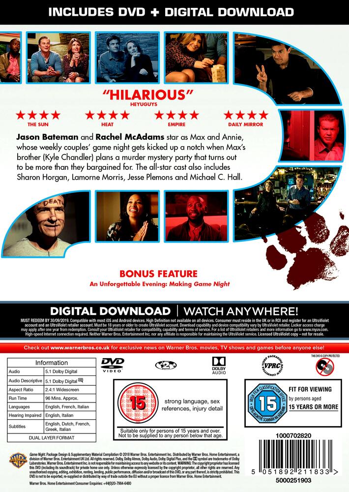 Game Night DVD
