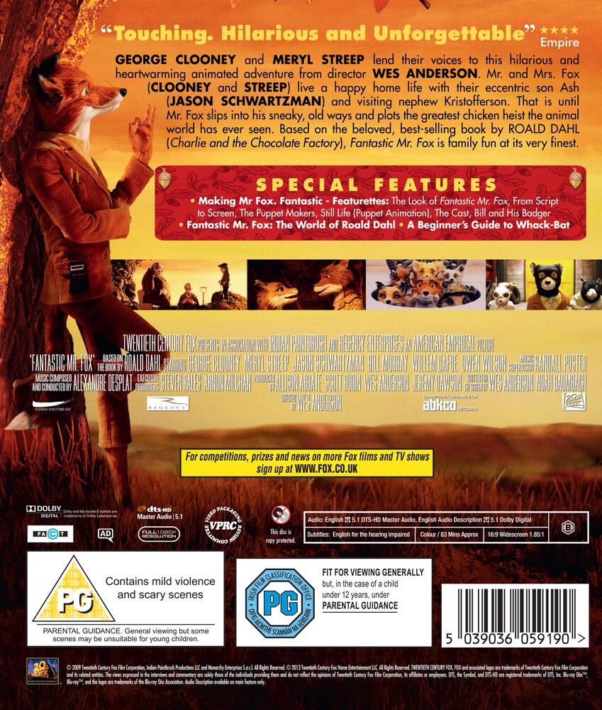 Fantastic Mr Fox Blu-Ray