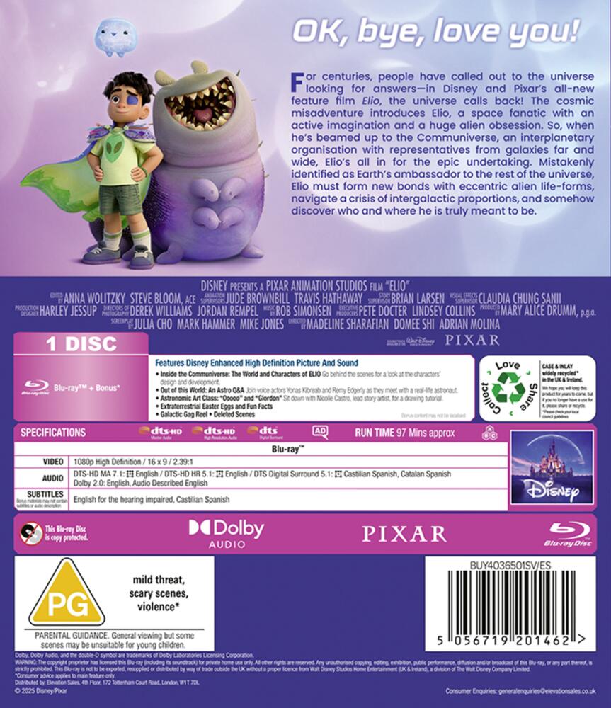 Elio Blu-Ray