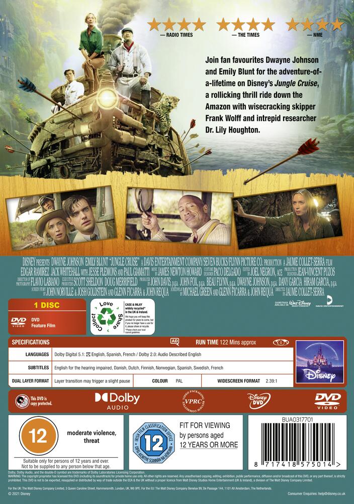 Jungle Cruise DVD
