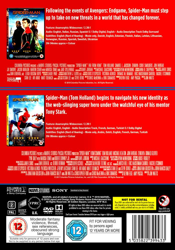 Spider-Man - Homecoming / Far From Home DVD