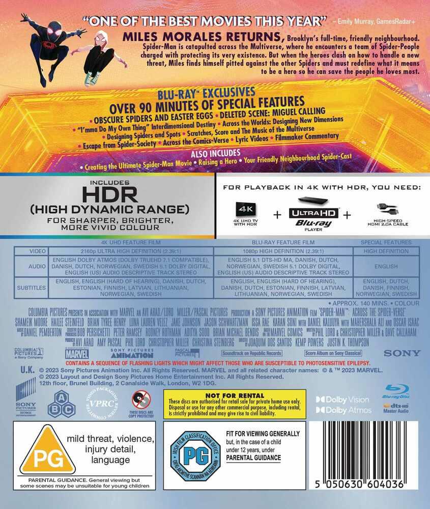Spider-Man - Across The Spider-Verse 4K Ultra HD + Blu-Ray
