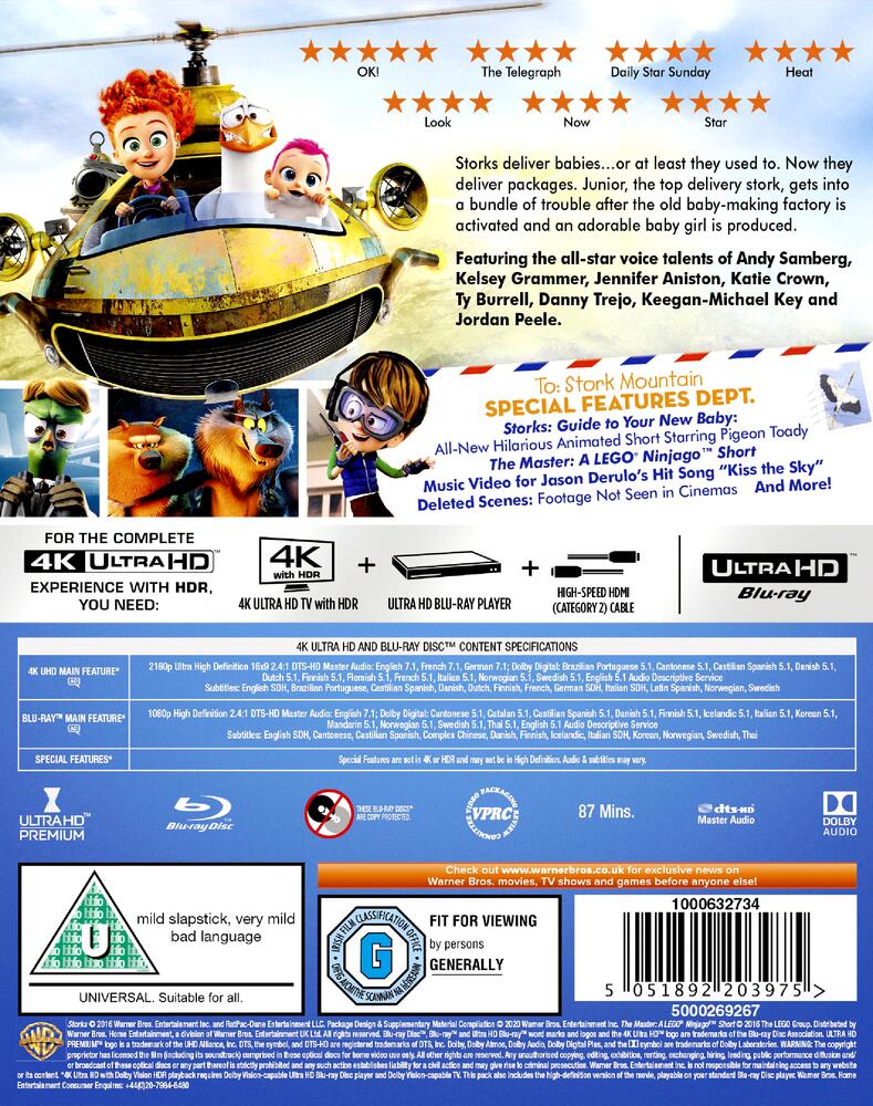 Storks 4K Ultra HD