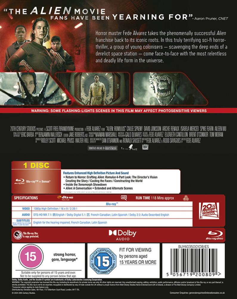 Alien Romulus Blu-Ray