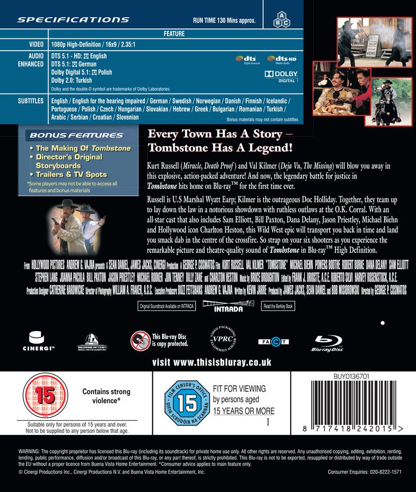 Tombstone Blu-Ray