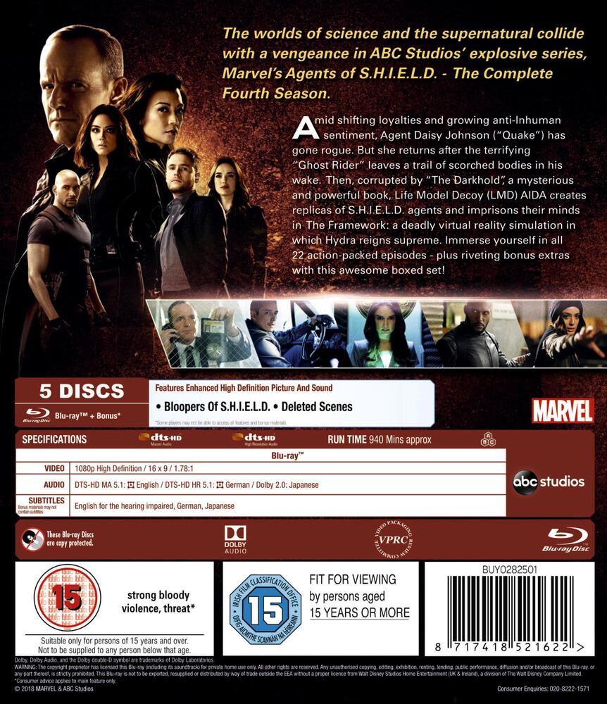 Marvels Agents Of S.H.I.E.L.D Season 4 Blu-Ray