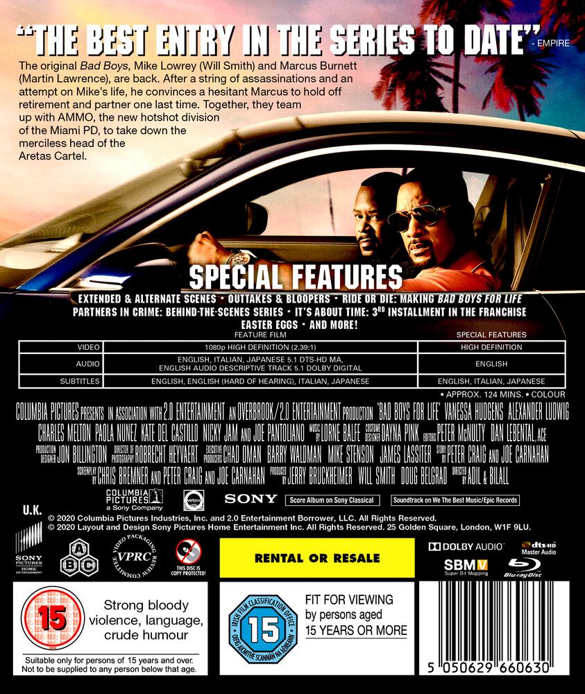 Bad Boys For Life Blu-Ray
