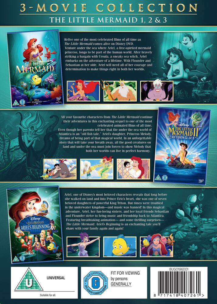 The Little Mermaid - 3 Movie Collection DVD