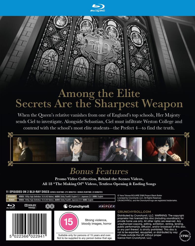 Black Butler - Public School Arc Season 4 Blu-Ray