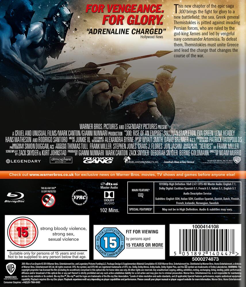 300 - Rise Of An Empire Blu-Ray