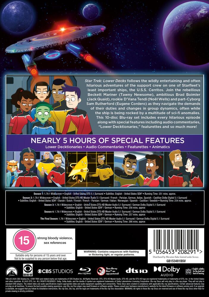 Star Trek - Lower Decks Seasons 1 to 5 Complete Collection Blu-Ray ...
