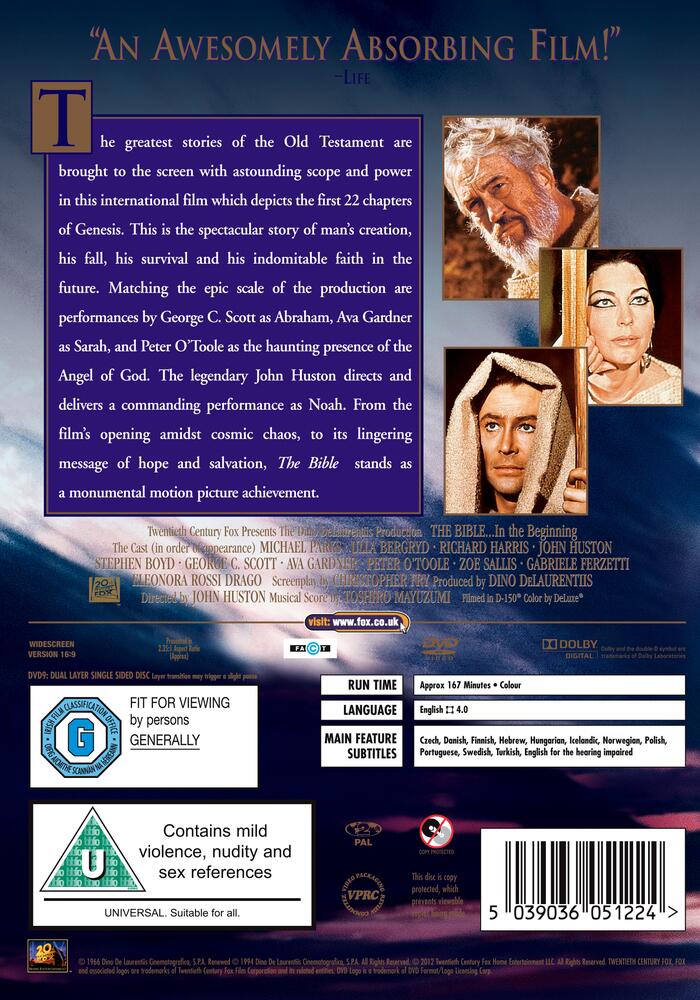 The Bible - In The Beginning DVD