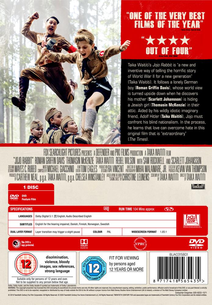 Jojo Rabbit DVD