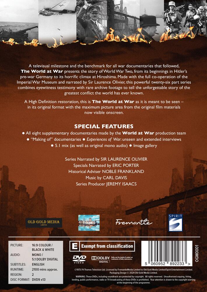The World At War - The Complete Series Restored Edition DVD