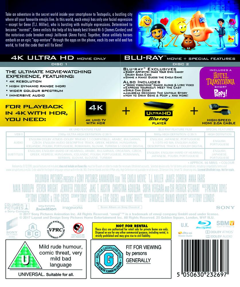 The Emoji Movie 4K Ultra HD