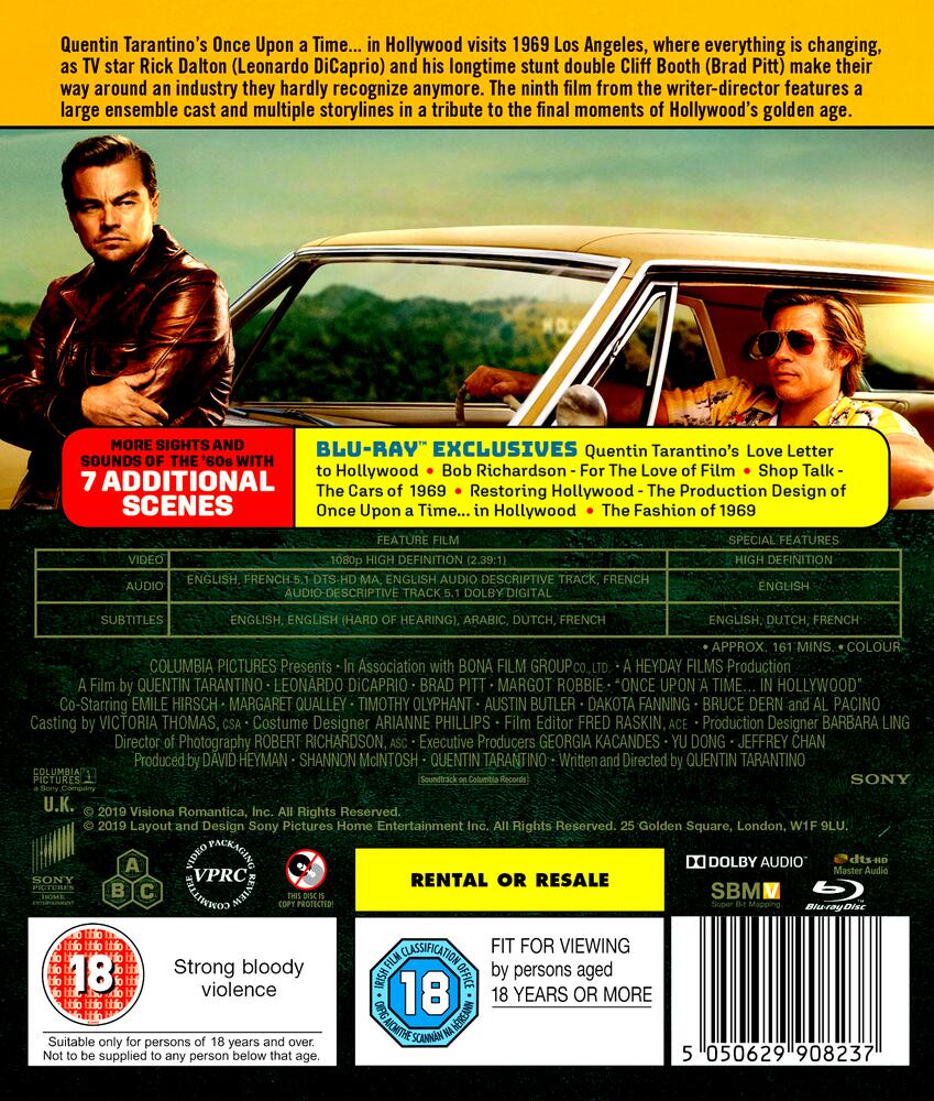 Once Upon A Time In Hollywood Blu-Ray